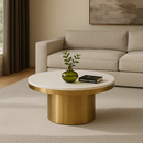 Modrest Rocky - Glam White & Gold Coffee Table