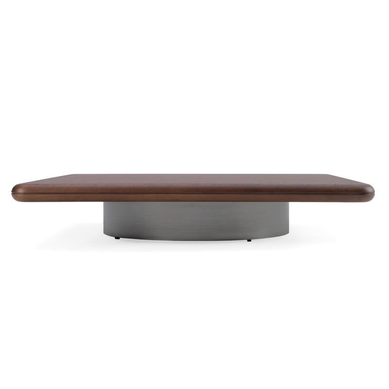 Modrest Valley - Modern Walnut + Titanium Coffee Table Set