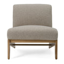 Divani Casa Vance - Modern Sand Fabric + Wood Accent Chair