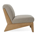 Divani Casa Vance - Modern Sand Fabric + Wood Accent Chair