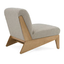 Divani Casa Vance - Modern Sand Fabric + Wood Accent Chair