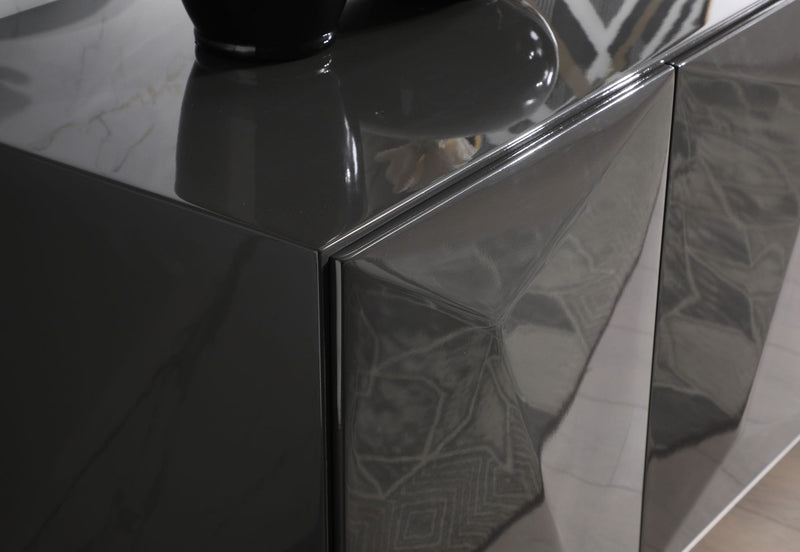 Modrest Vanguard - Modern Dark Grey High Gloss Buffet