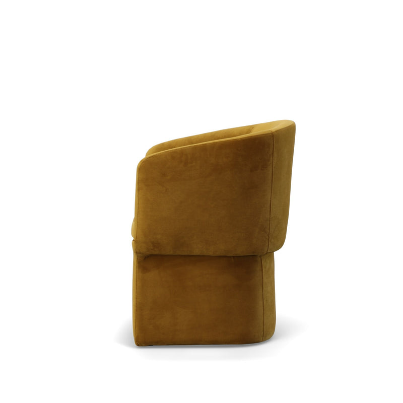 Modrest Vassar - Burnt Umber Velvet Dining Chair