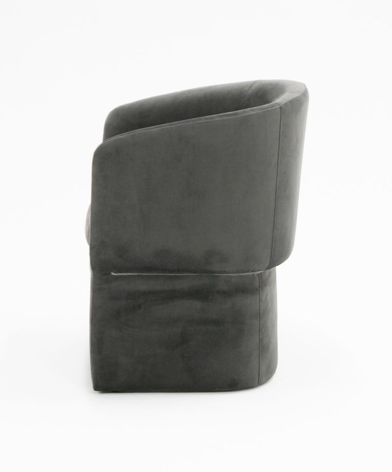 Modrest Vassar - Modern Grey Velvet Dining Chair