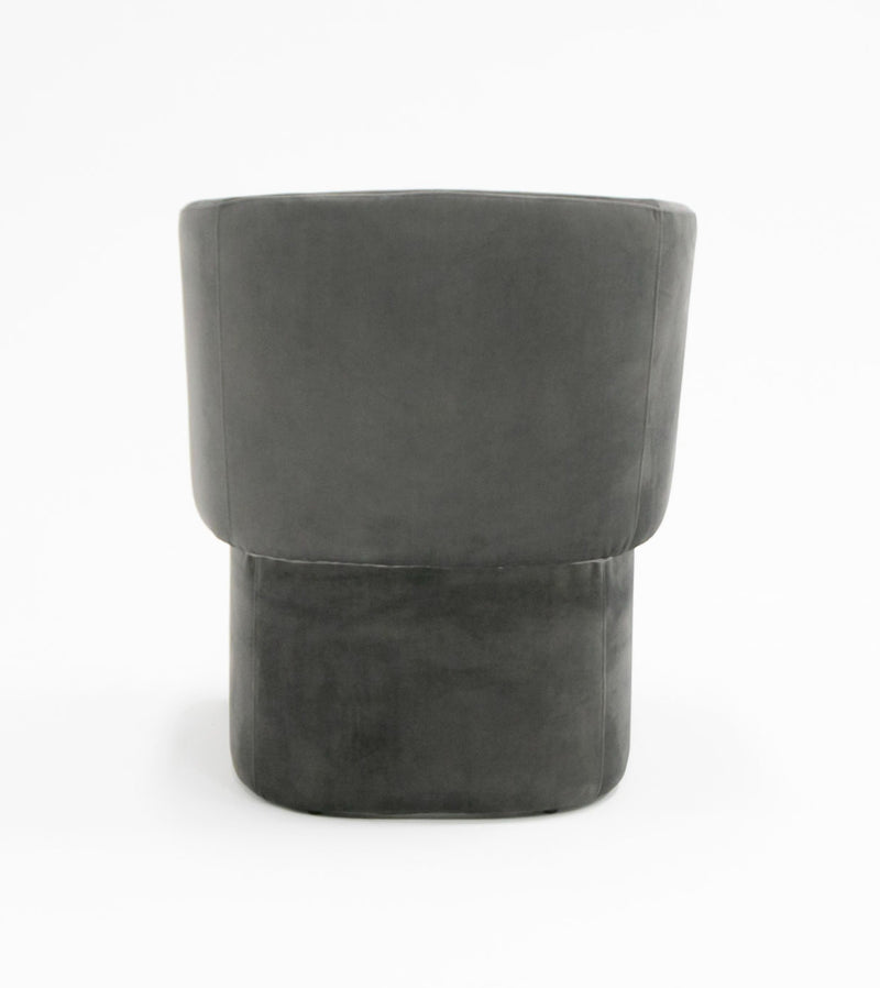 Modrest Vassar - Modern Grey Velvet Dining Chair