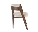 Modrest Vegas - Modern Beige Velvet + Walnut Oak Dining Chair (Set of 2)