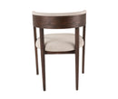 Modrest Vegas - Modern Beige Velvet + Walnut Oak Dining Chair (Set of 2)