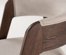 Modrest Vegas - Modern Beige Velvet + Walnut Oak Dining Chair (Set of 2)