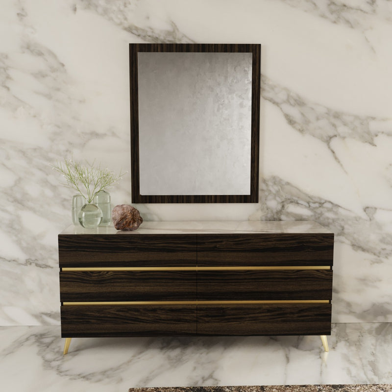 Nova Domus Velondra - Modern Eucalypto + Marble Dresser