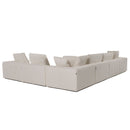 Divani Casa Vicki - Modern Off-White Fabric Modular Sectional Sofa