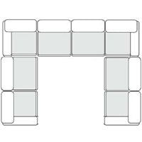 Divani Casa Vicki - Modern Off-White Fabric Modular Sectional-8-Piece Sectional