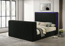 Villa   Black or OFF White Platform Bed - Queen, King