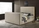 Villa   Black or OFF White Platform Bed - Queen, King