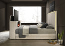 Villa   Black or OFF White Platform Bed - Queen, King