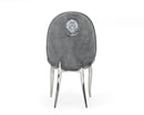 Modrest Vince - Glam Grey Velvet Dining Chair Set of 2