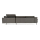 Lamod Italia Viola - Italian Contemporary Grey Leather Right Facing Sectional Sofa