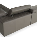 Lamod Italia Viola - Italian Contemporary Grey Leather Right Facing Sectional Sofa