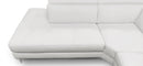 Lamod Italia Viola - Italian Contemporary Grey Leather Right Facing Sectional Sofa