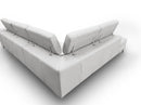 Lamod Italia Viola - Italian Contemporary Grey Leather Left Facing Sectional Sofa