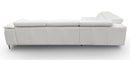 Lamod Italia Viola - Italian Contemporary Grey Leather Left Facing Sectional Sofa