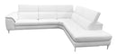 Lamod Italia Viola - Italian Contemporary White Leather Right Facing Sectional Sofa