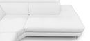 Lamod Italia Viola - Italian Contemporary White Leather Right Facing Sectional Sofa