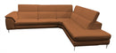 Lamod Italia Viola - Italian Contemporary Cognac Leather Right Facing Sectional Sofa