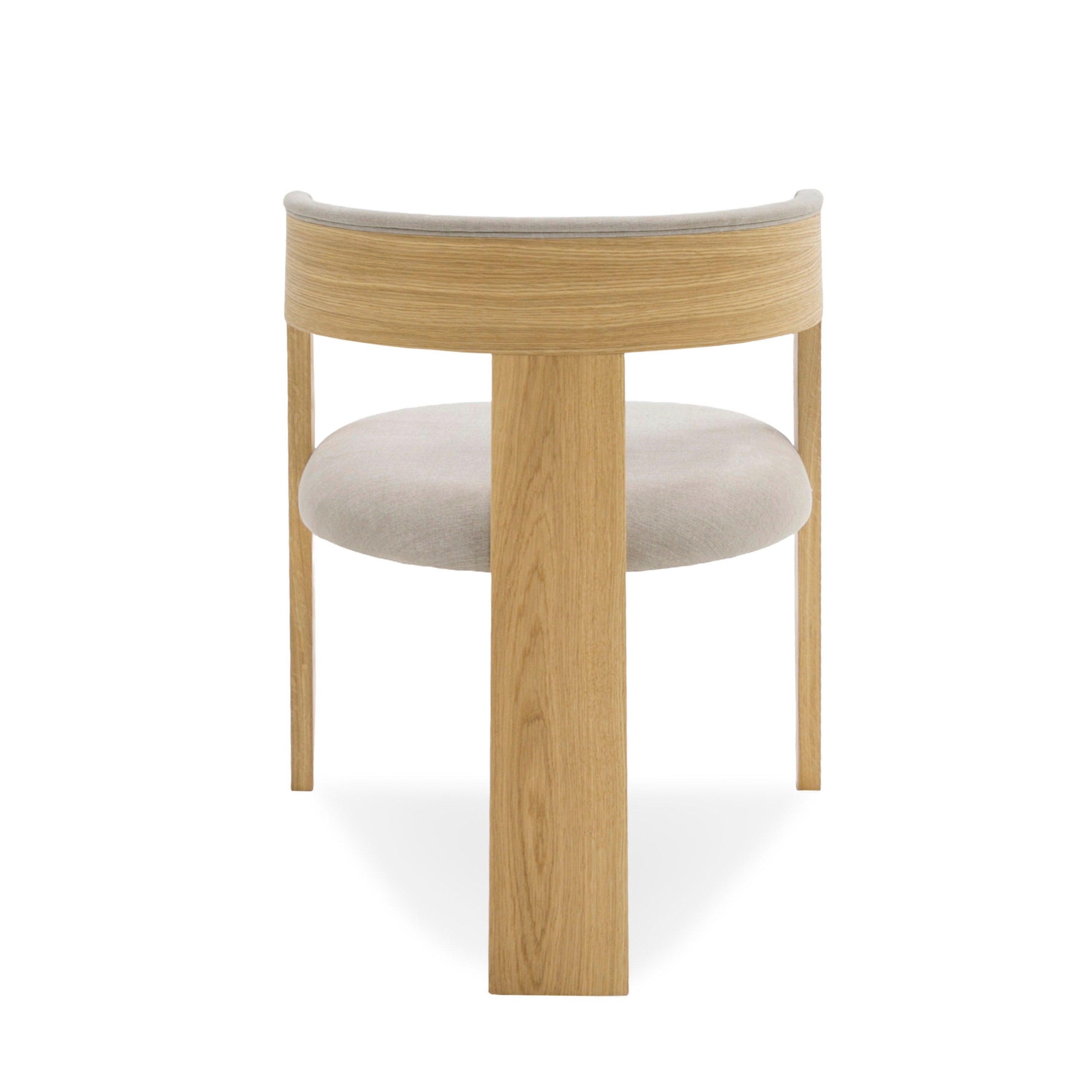 Modrest Washington - Modern Grey Fabric + Natural Oak Dining Chair (Set of 2)