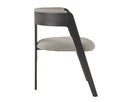 Modrest Washington - Modern Grey Fabric + Ebony Oak Dining Chair (Set of 2)