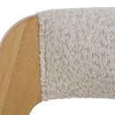 Modrest Vegas - Modern Cream Fabric + Natural Oak Dining Chair (Set of 2)