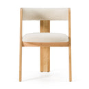 Modrest Washington - Modern Beige Fabric + White Oak Dining Chair (Set of 2)