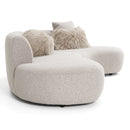 Divani Casa Weldon - Modern Grey Fabric Curved Sectional