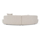 Divani Casa Weldon - Modern Grey Fabric Curved Sectional