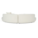 Divani Casa Weldon - Modern Cream Fabric Curved Sectional