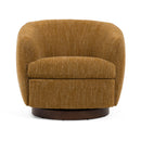 Divani Casa Wendt - Modern Mustard Fabric Swivel Accent Chair