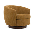 Divani Casa Wendt - Modern Mustard Fabric Swivel Accent Chair