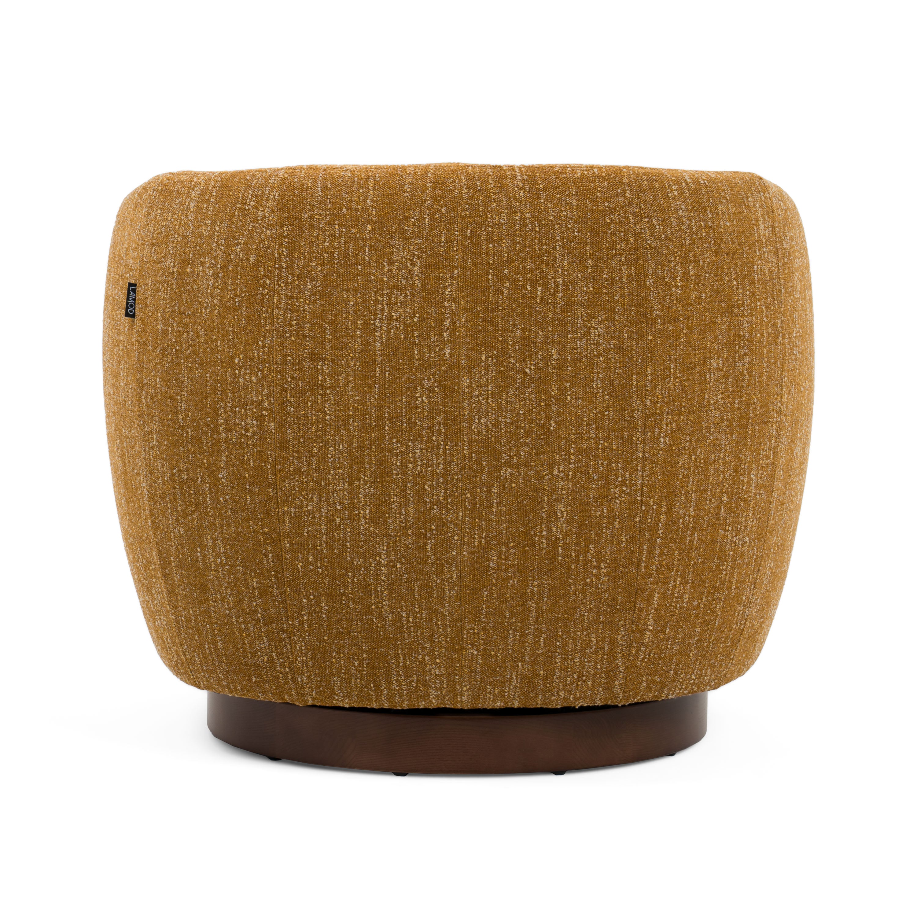 Divani Casa Wendt - Modern Mustard Fabric Swivel Accent Chair
