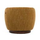 Divani Casa Wendt - Modern Mustard Fabric Swivel Accent Chair
