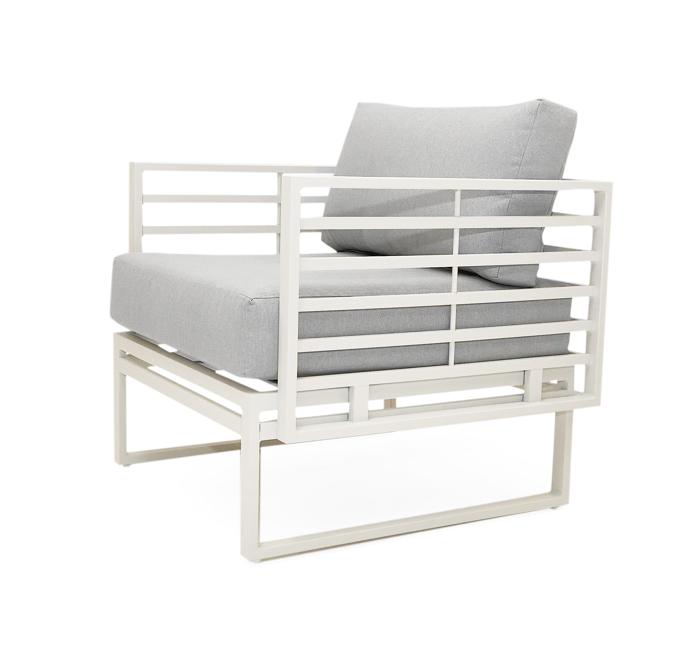 Renava Wharf - Outdoor Light Grey and White Sofa Set