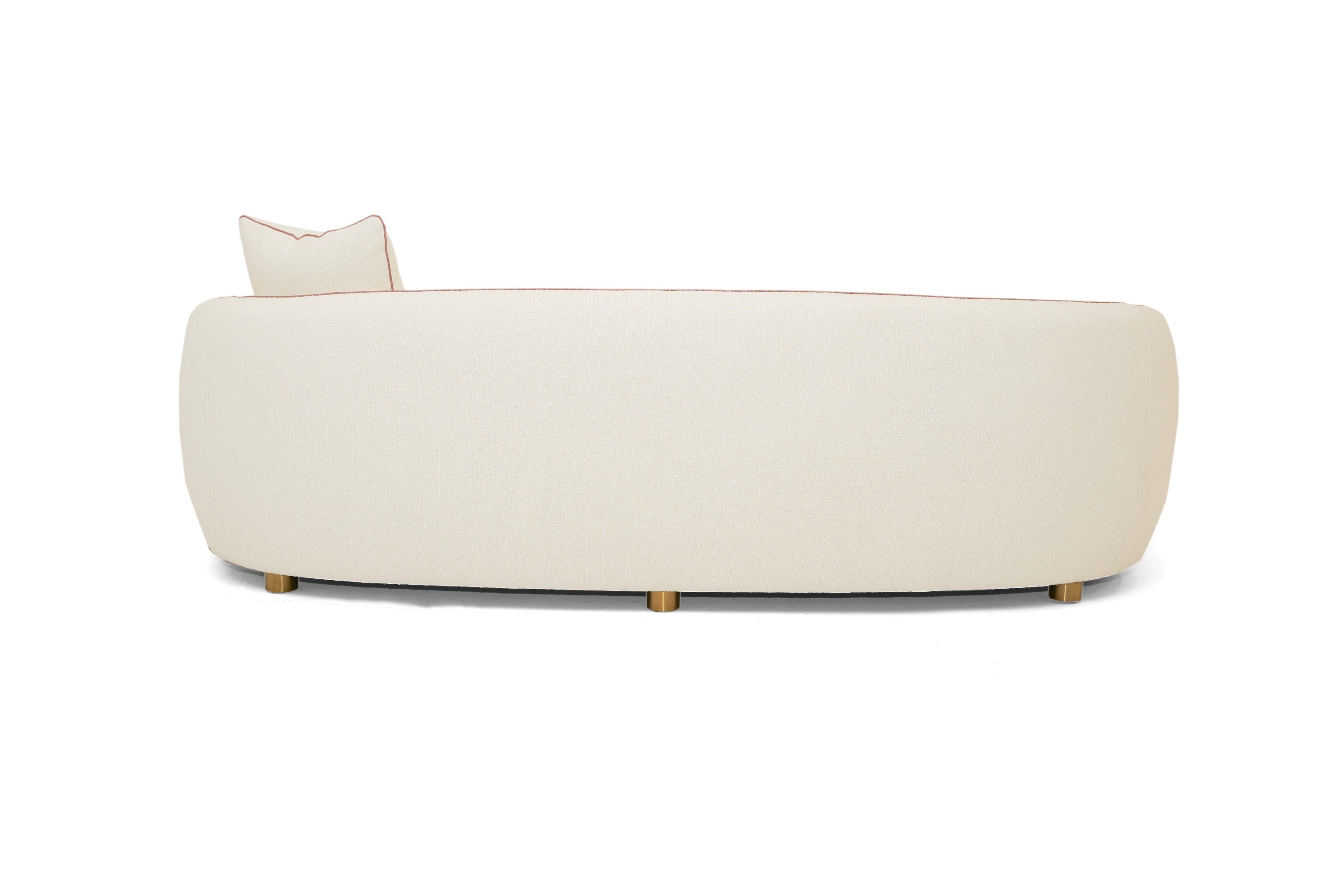 Modrest - Winfree Modern Off White Fabric 3-Seater Sofa