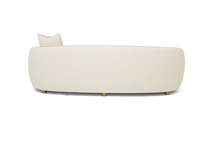 Modrest - Winfree Modern Off White Fabric 3-Seater Sofa