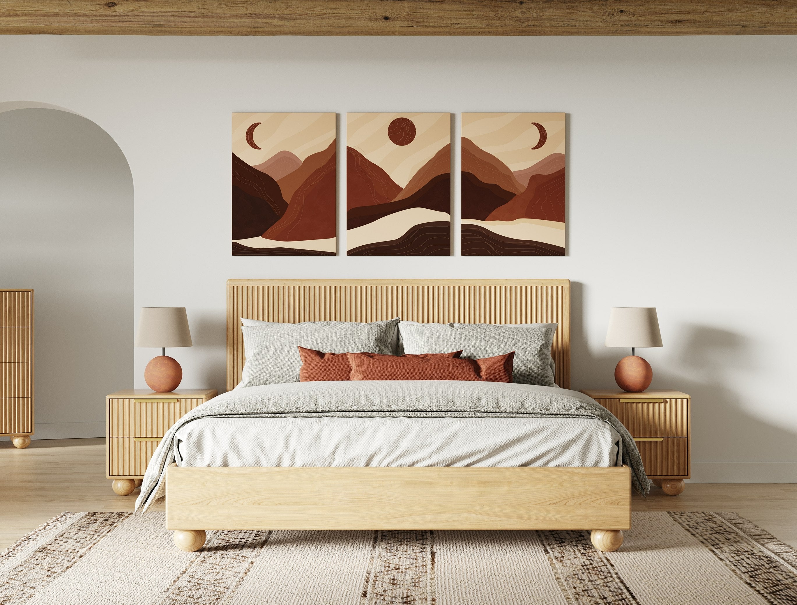 Modrest Winters - Modern Natural Oak Bedroom Set