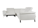 Lamod Italia Mini Wonder - Italian Modern White Leather Sectional Sofa with Recliners
