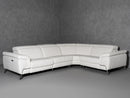 Lamod Italia Mini Wonder - Italian Modern White Leather Sectional Sofa with Recliners