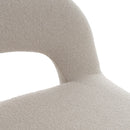 Modrest Worley - Modern Beige Fabric + Gold Swivel Accent Chair