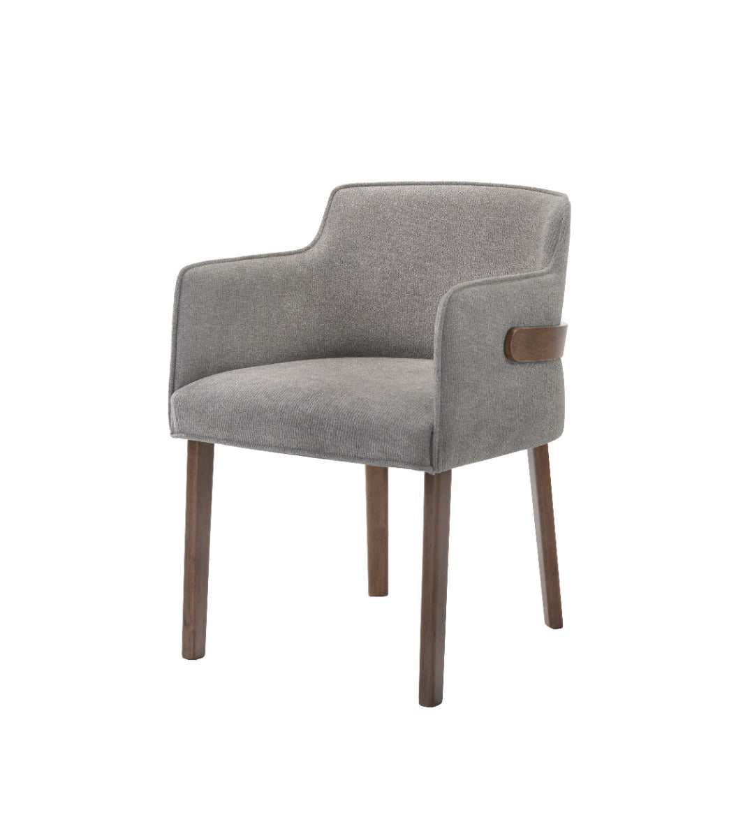 Modrest Jordan Modern Walnut & Grey Dining Set