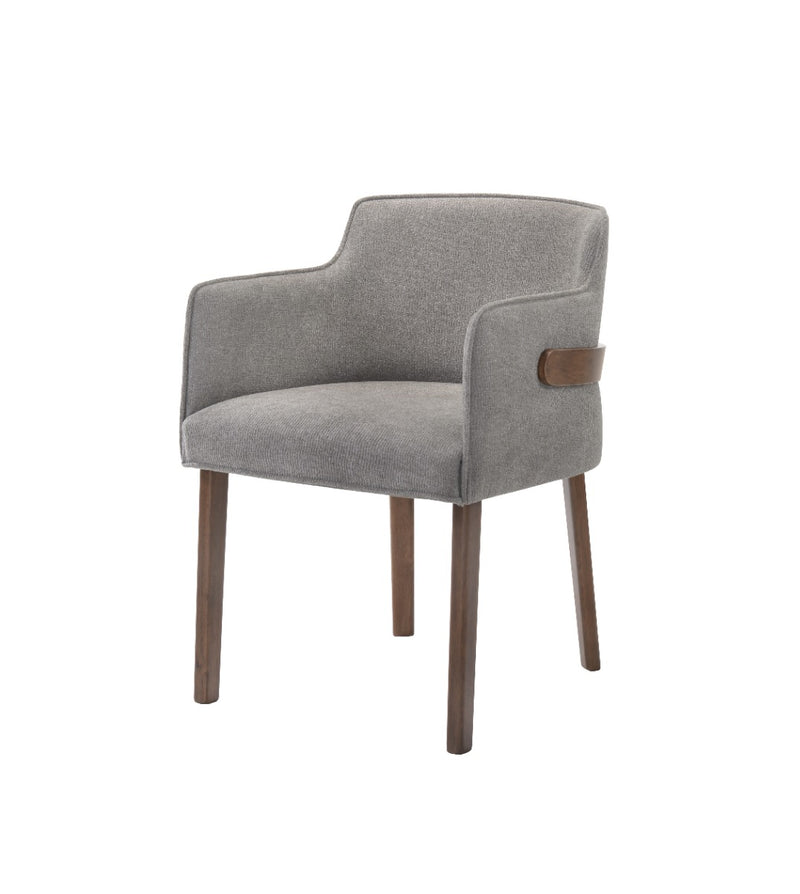 Modrest Jordan Modern Walnut & Grey Dining Set