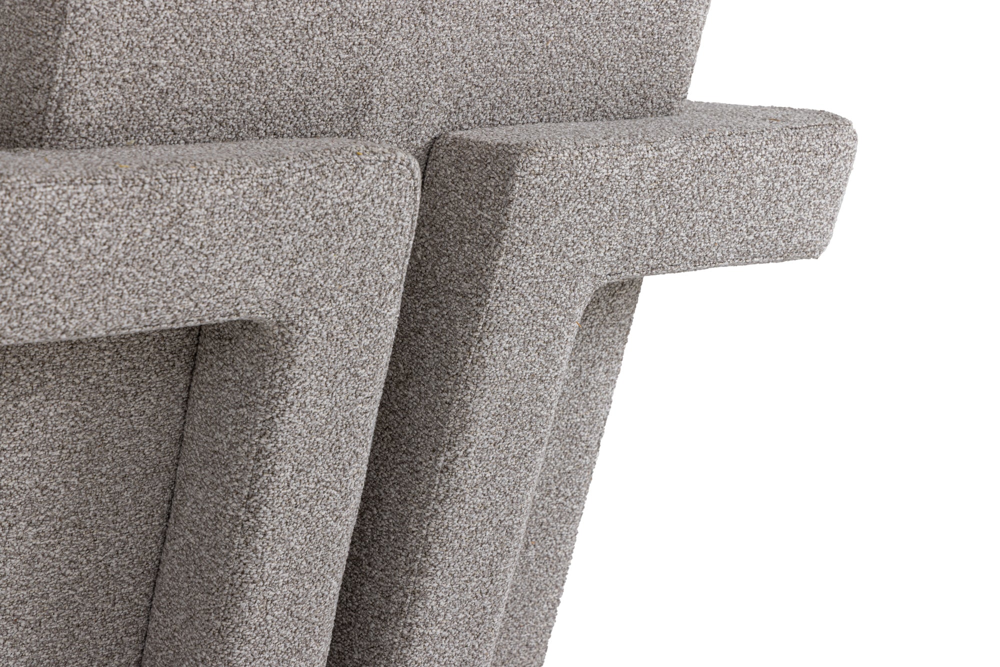 Modrest Wylie - Modern Light Grey-Beige Fabric Accent Chair
