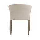 Modrest Wynetta Mid-Century Modern Grey Vegan Leather + Grey Ash Dining Chair