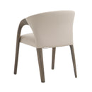 Modrest Wynetta Mid-Century Modern Grey Vegan Leather + Grey Ash Dining Chair